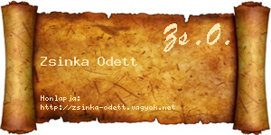Zsinka Odett névjegykártya